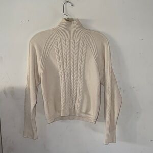 Cyrus Cream Cable Turtleneck Sweater